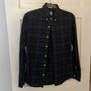 J. Crew secret wash plaid button front shirt